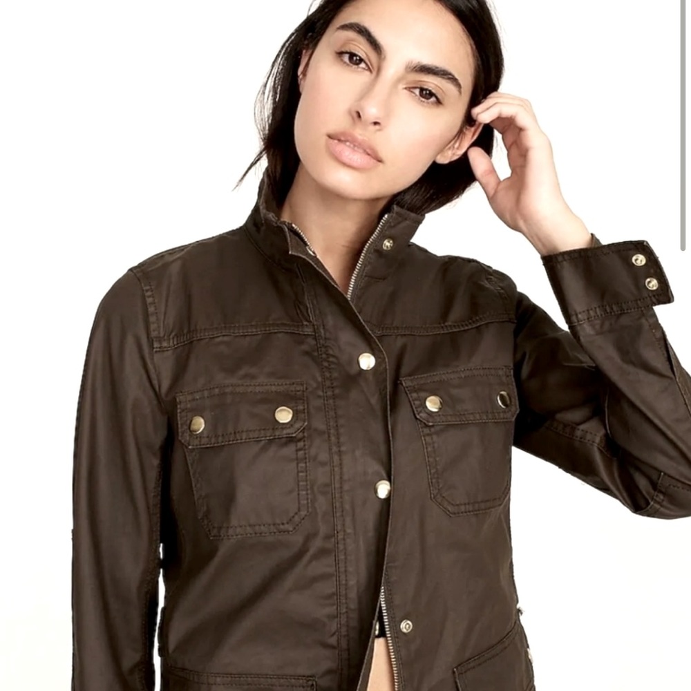 Army Green J. Crew Downtown Field Jacket Size Small - Picture 3 of 8